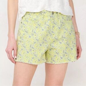 NWT Women's LC Lauren Conrad High
Rise Cut-Off Shorts Size 10 Ditzy Print
